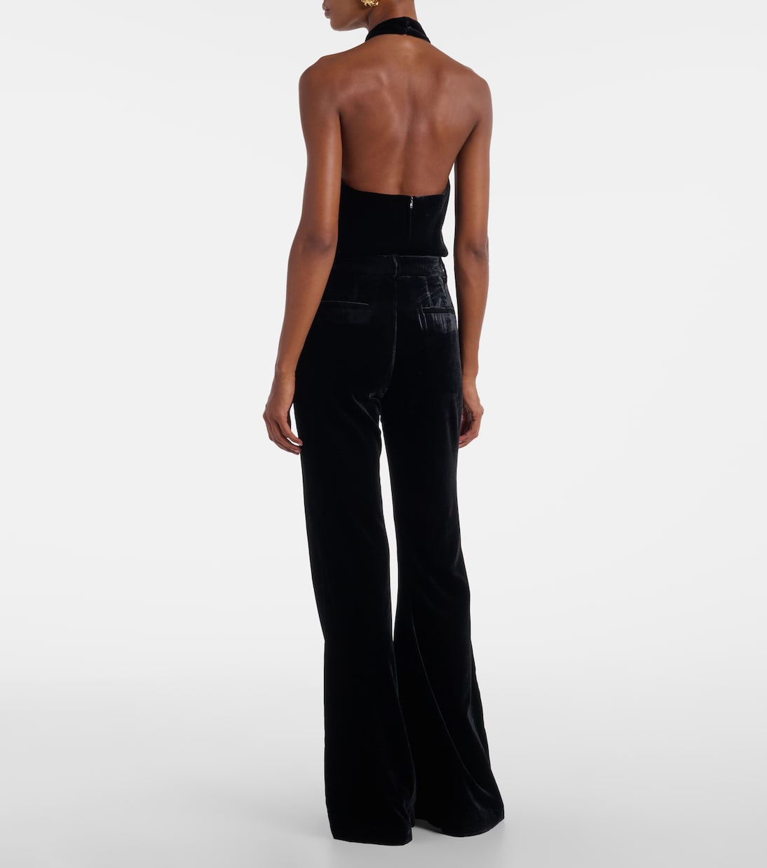 High-Rise-Schlaghose Effy aus Samt | Nili Lotan