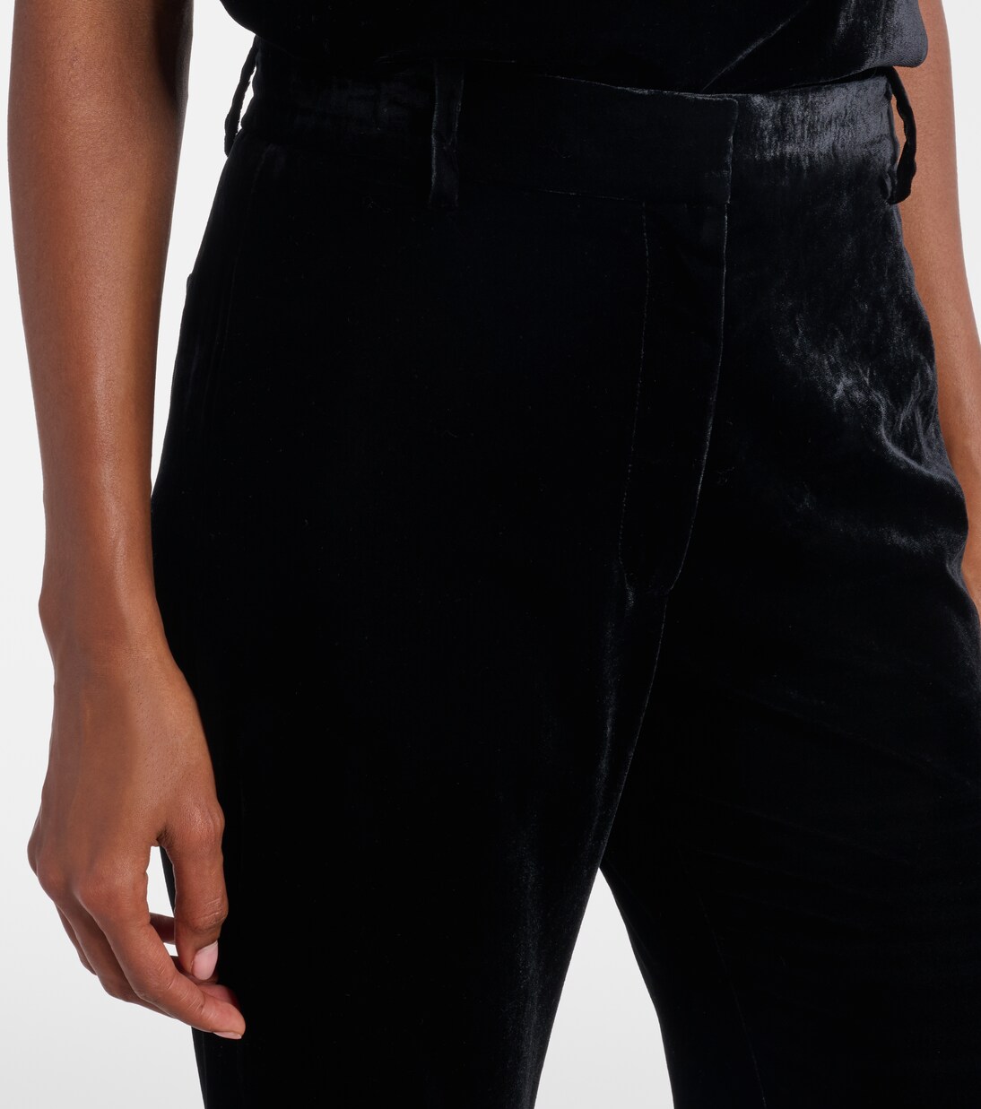 High-Rise-Schlaghose Effy aus Samt | Nili Lotan