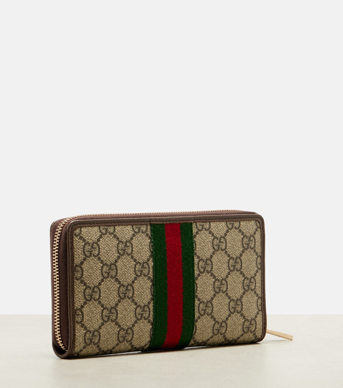 Ophidia leather-trimmed wallet  | Gucci