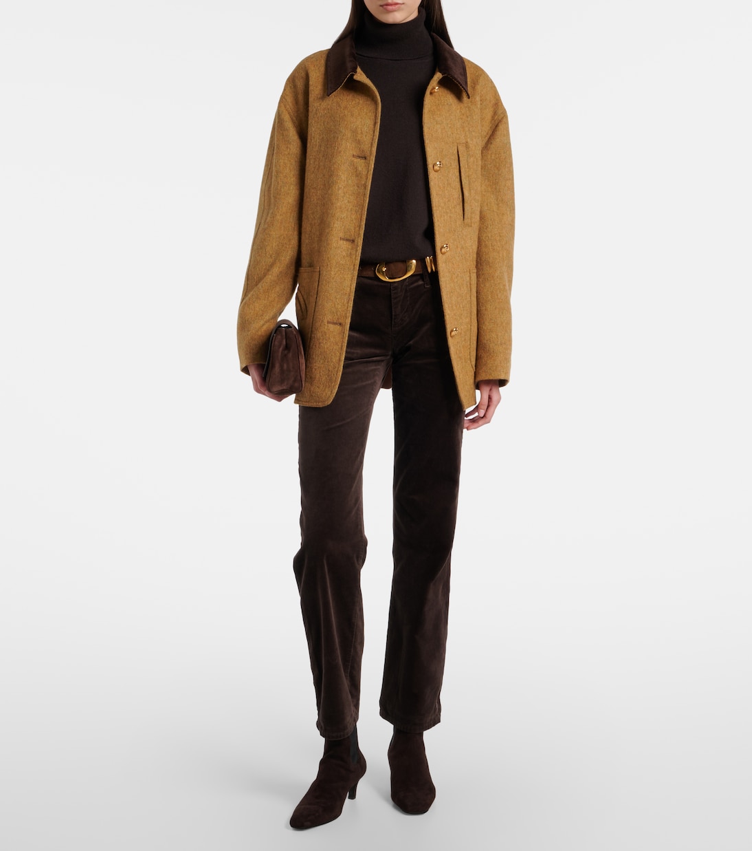 Calie Straight mid-rise cotton-blend velvet straight pants | 7 For All Mankind