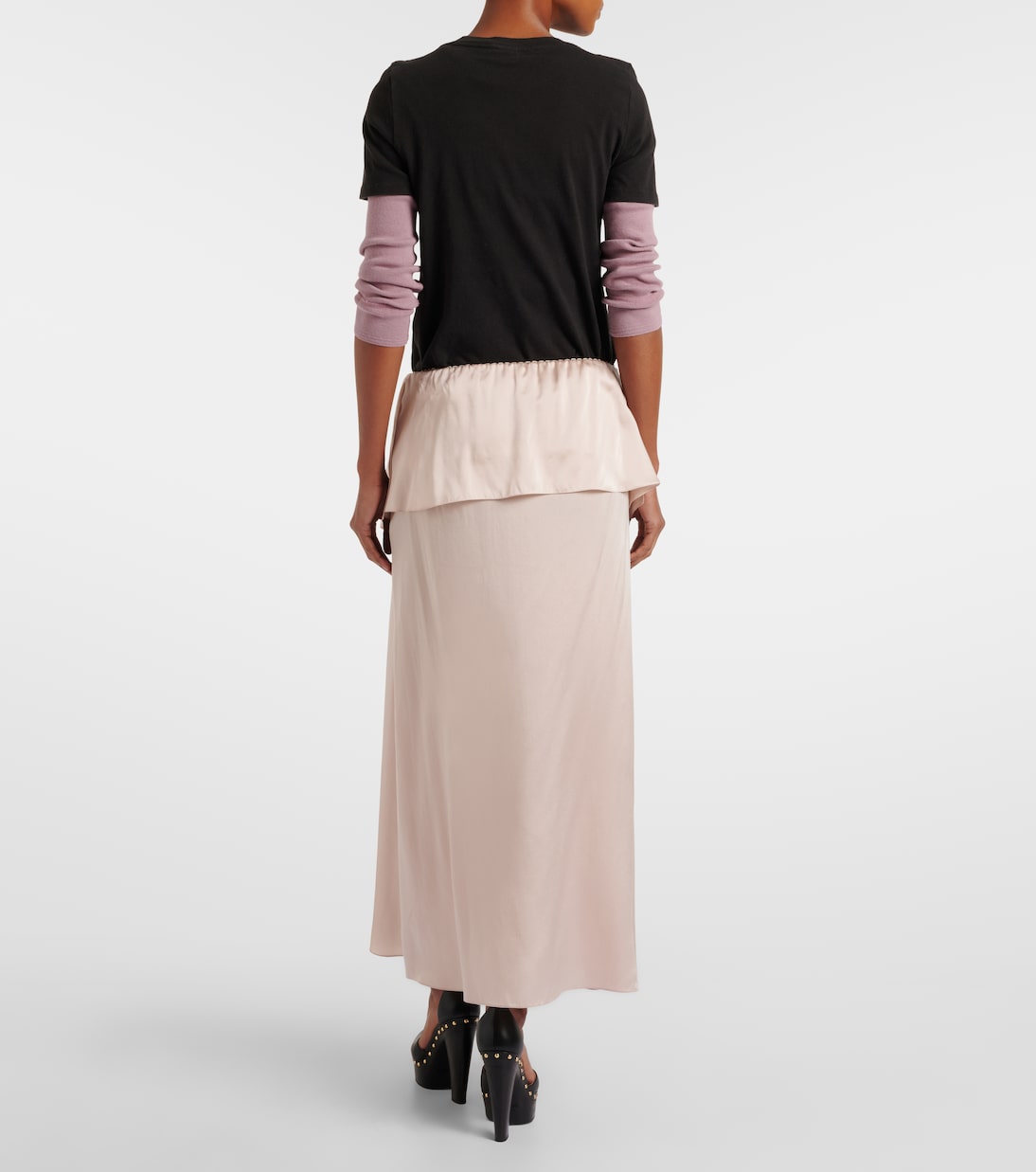 Ruffled silk satin skirt | Chloé