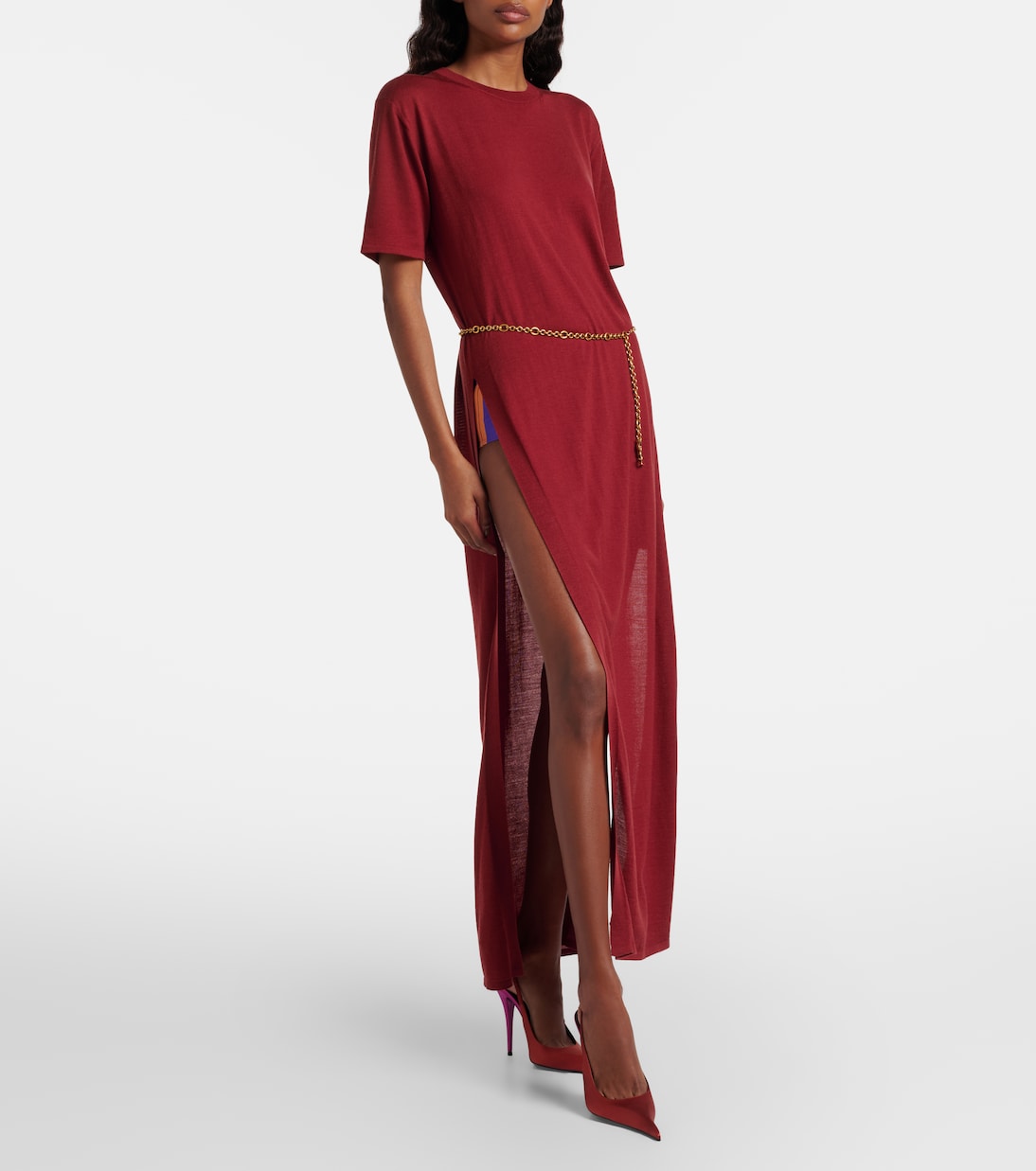 Deroche crêpe satin slingback pumps | Saint Laurent