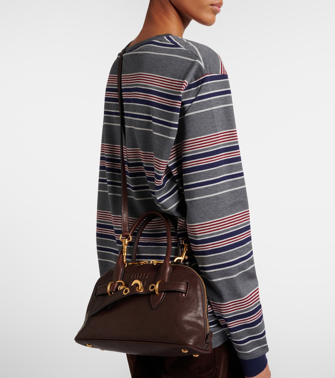 Aventure leather tote bag | Miu Miu