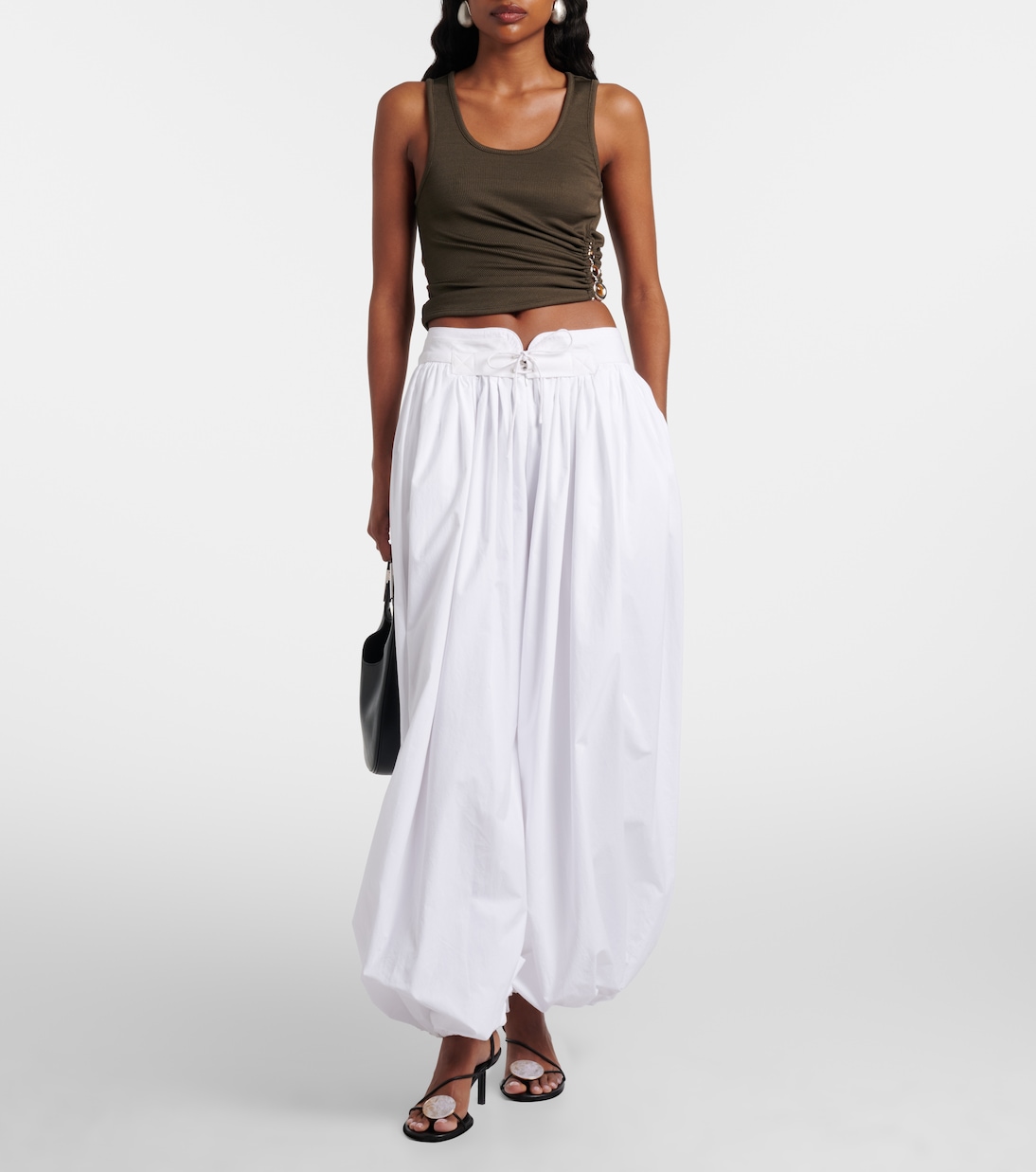 Pantaloni balloon in popeline di cotone | Christopher Esber