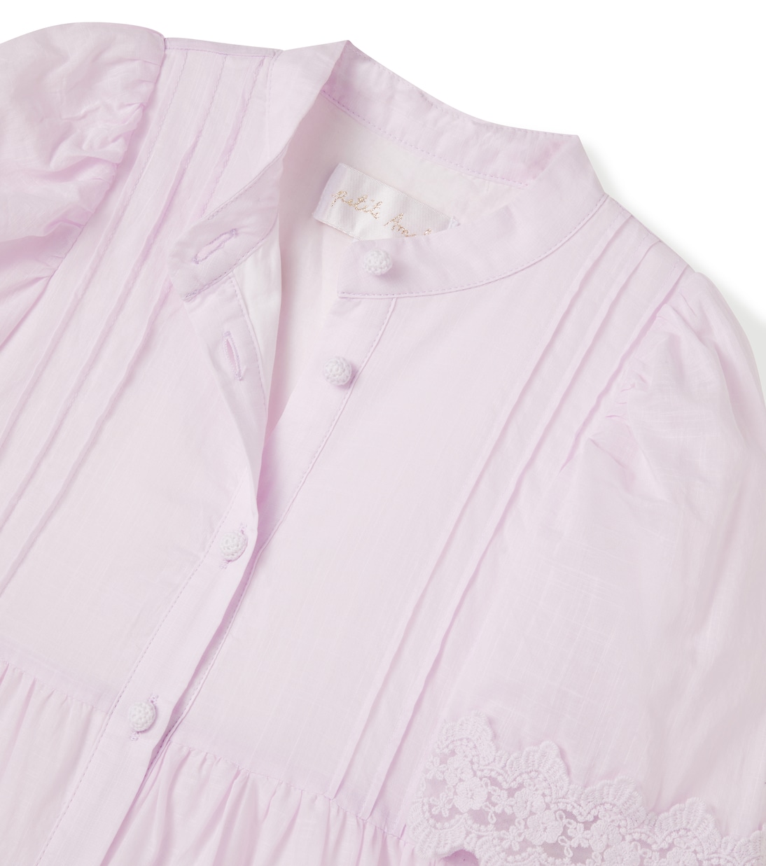 Lace-trimmed cotton voile shirt dress | Petite Amalie  