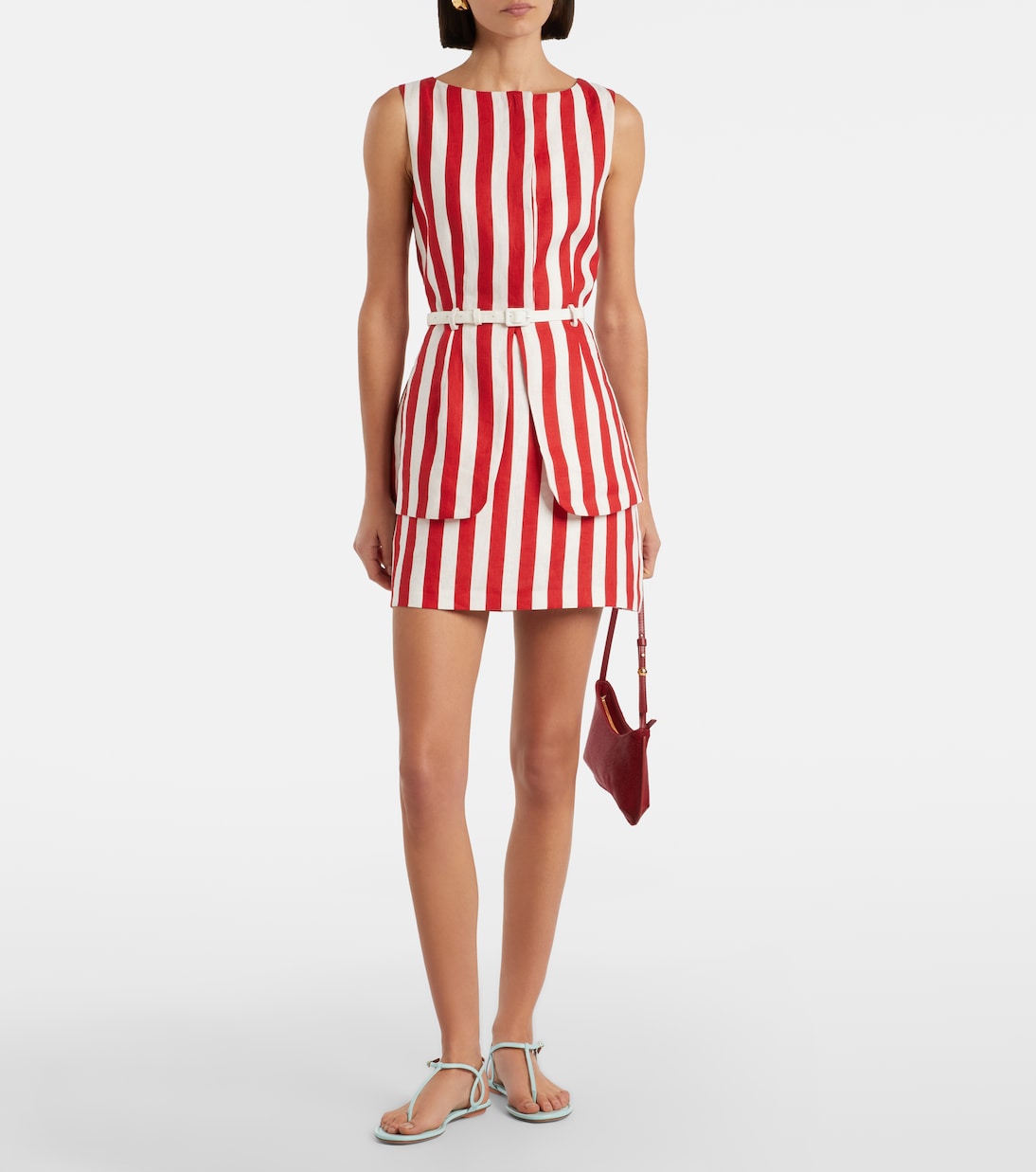 Alice stripped linen miniskirt | Posse