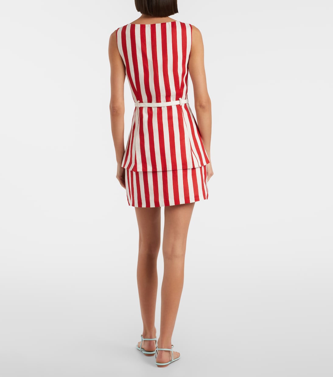 Alice stripped linen miniskirt | Posse