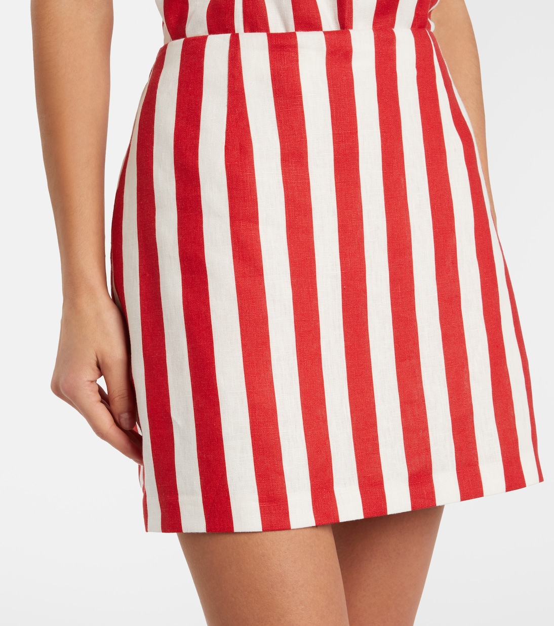 Alice stripped linen miniskirt | Posse