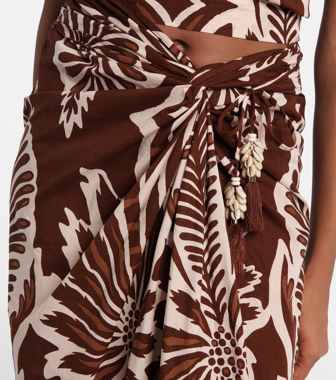 Bedruckter Midirock Uma aus Baumwolle | Poupette St Barth