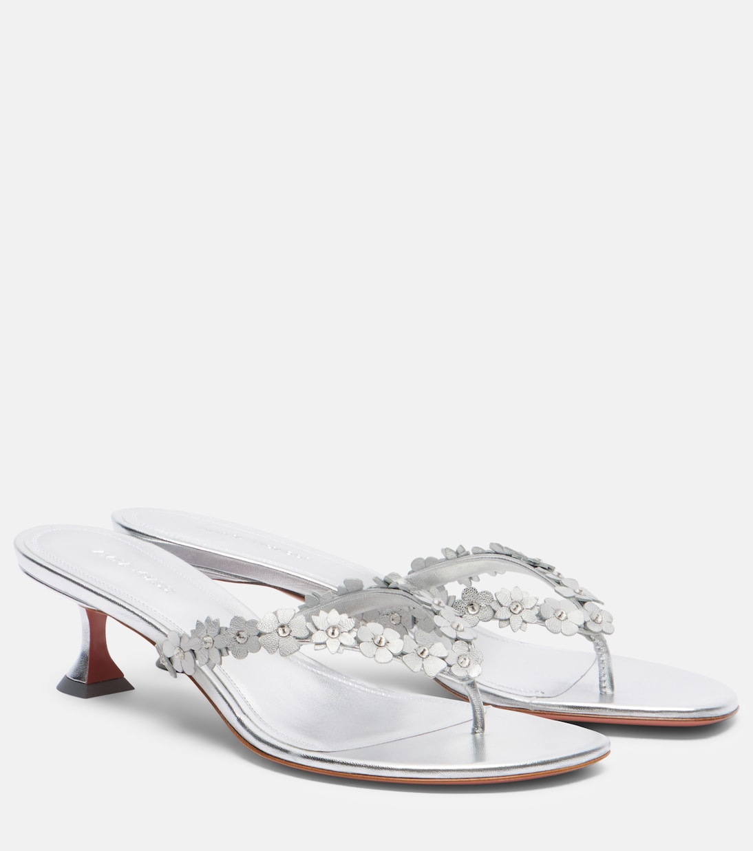 Janis embellished leather thong sandals | Amina Muaddi