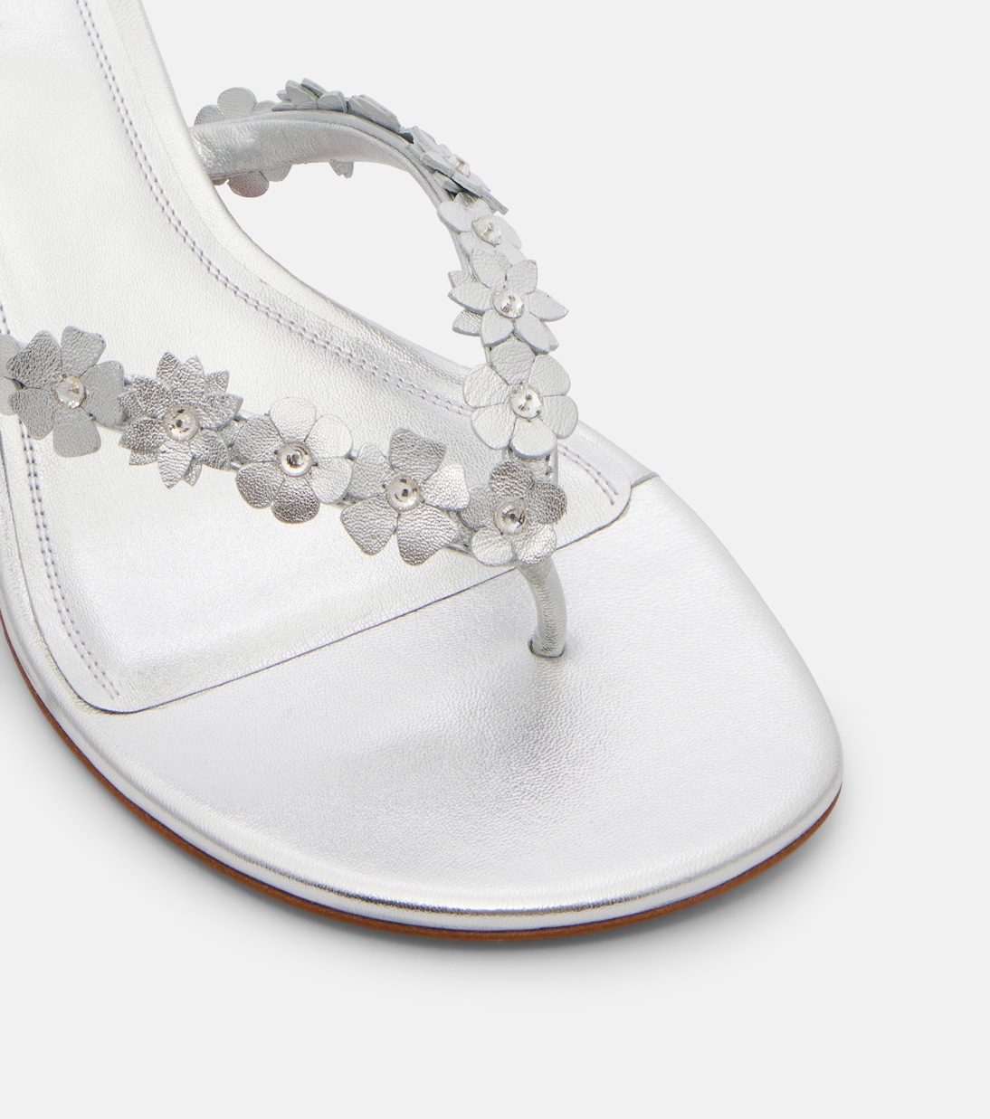 Janis embellished leather thong sandals | Amina Muaddi