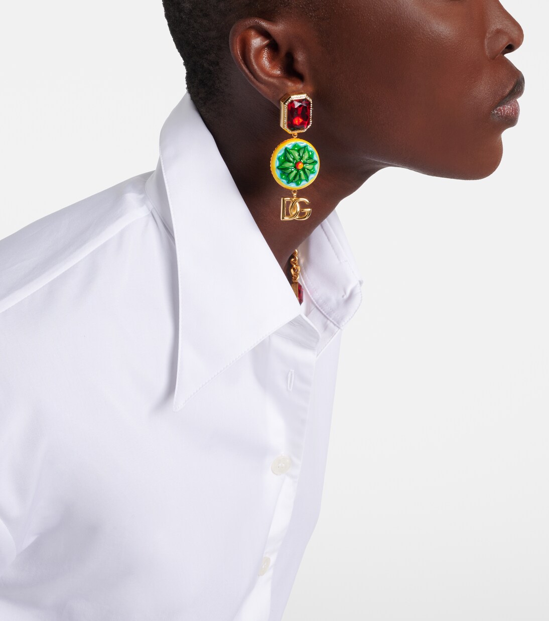 DG embellished clip-on earrings | Dolce&Gabbana