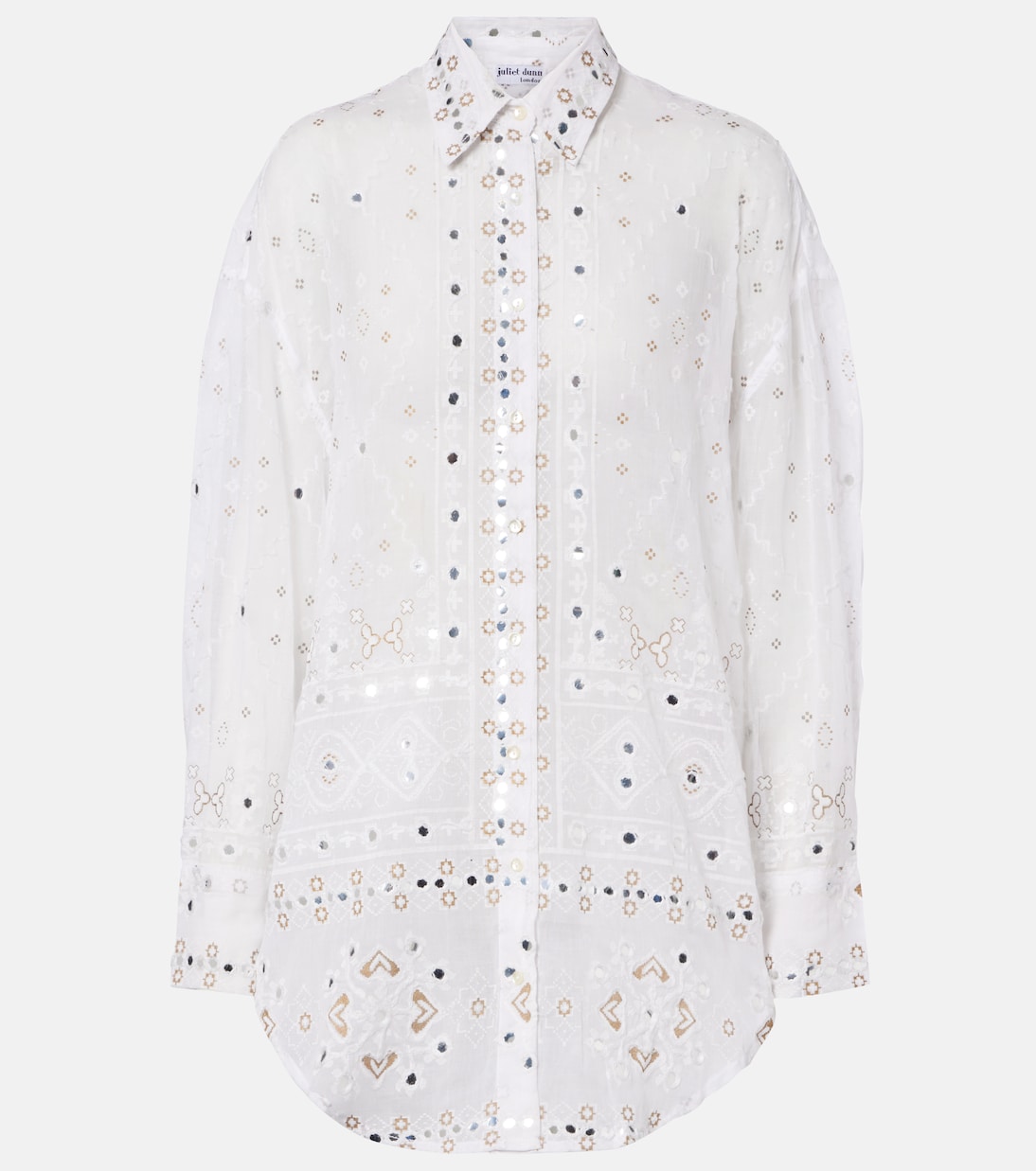 Embellished cotton shirt | Juliet Dunn