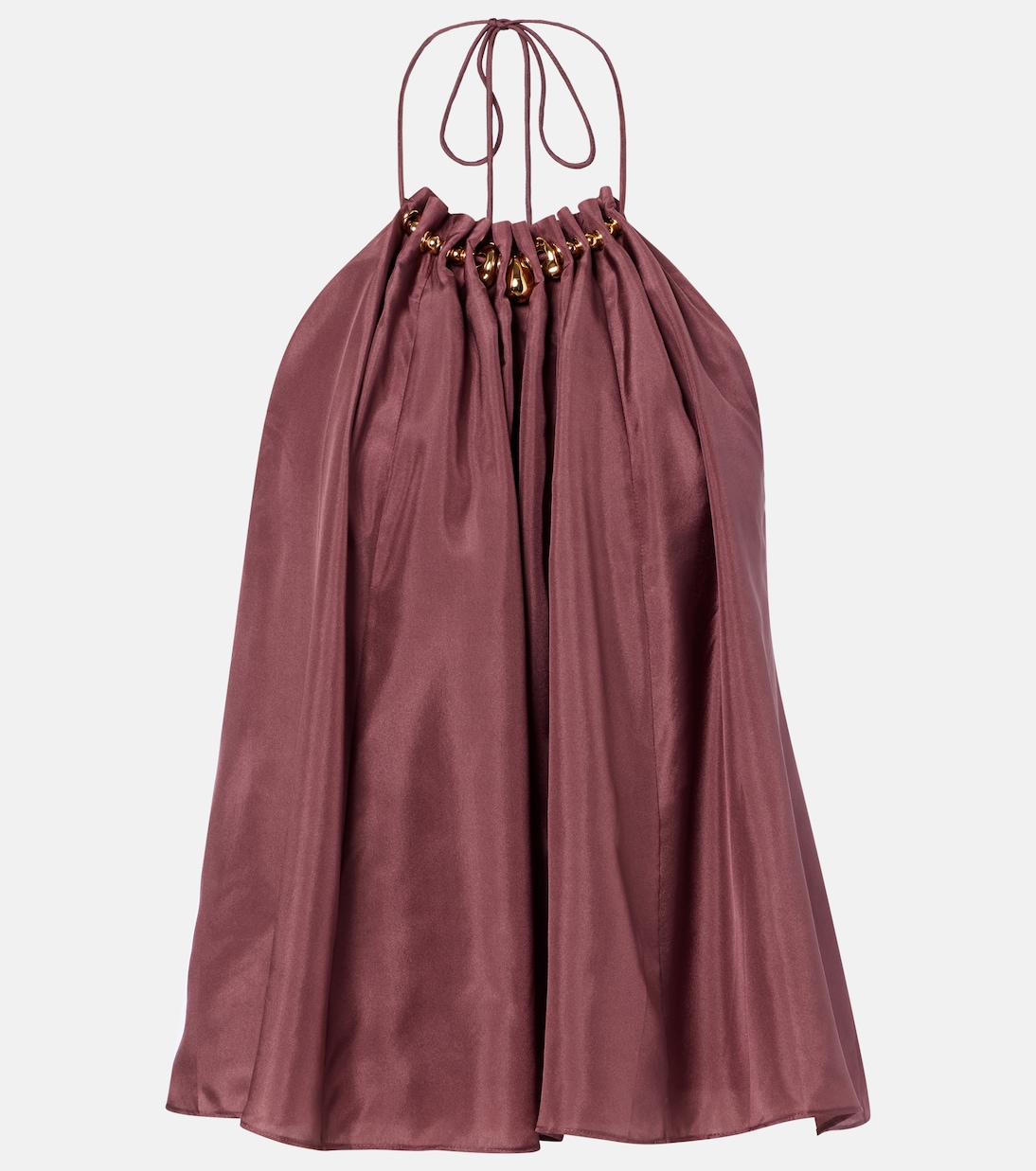 Aster beaded halterneck silk top | Zimmermann