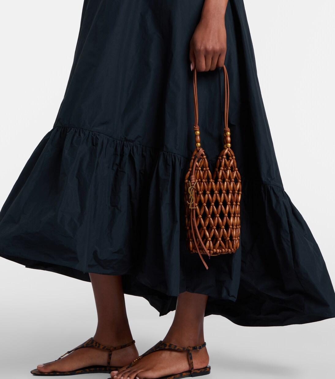 Cassandre Mini wood bucket bag | Saint Laurent