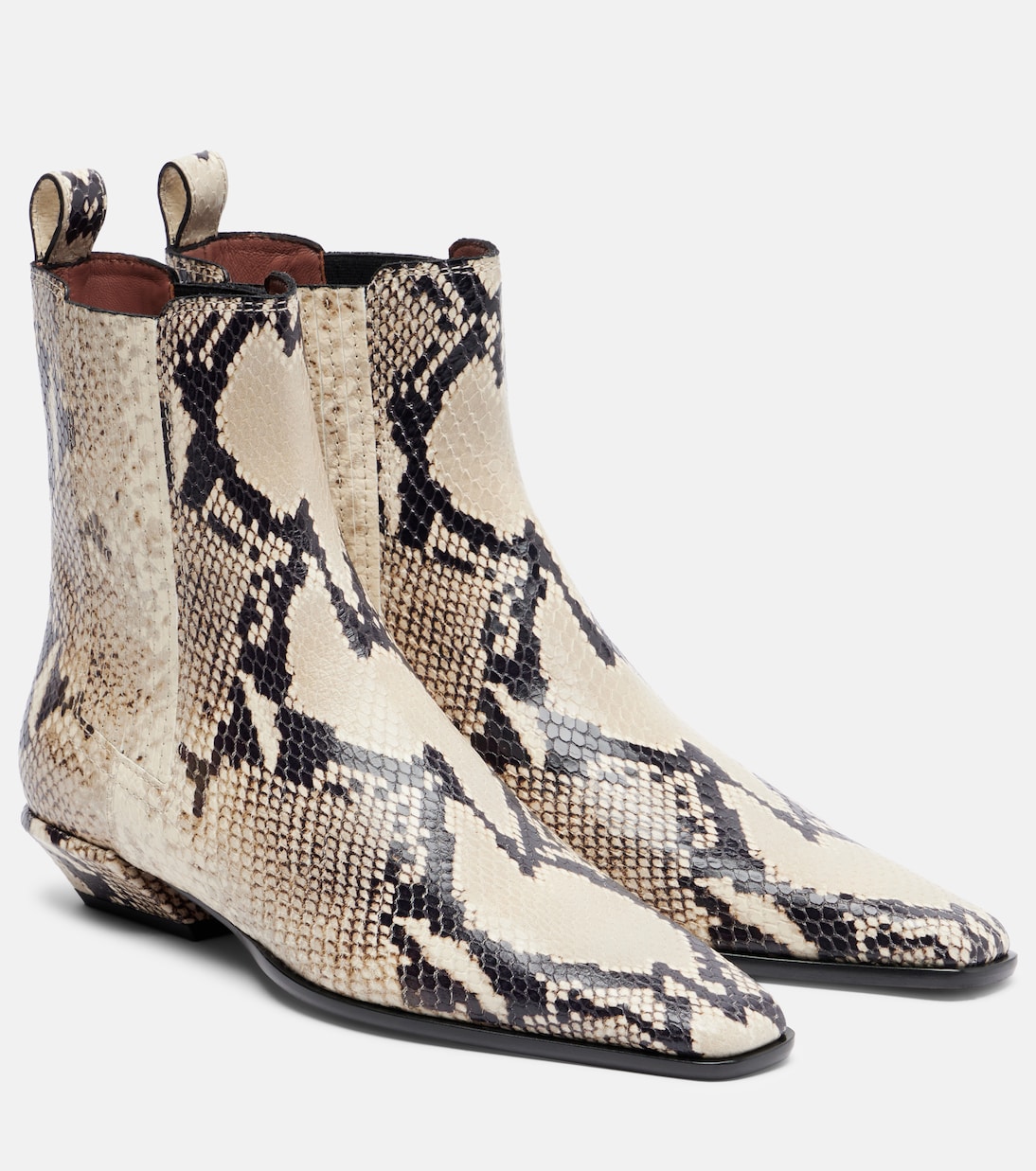 Bettina snake-print ankle boots | Paris Texas