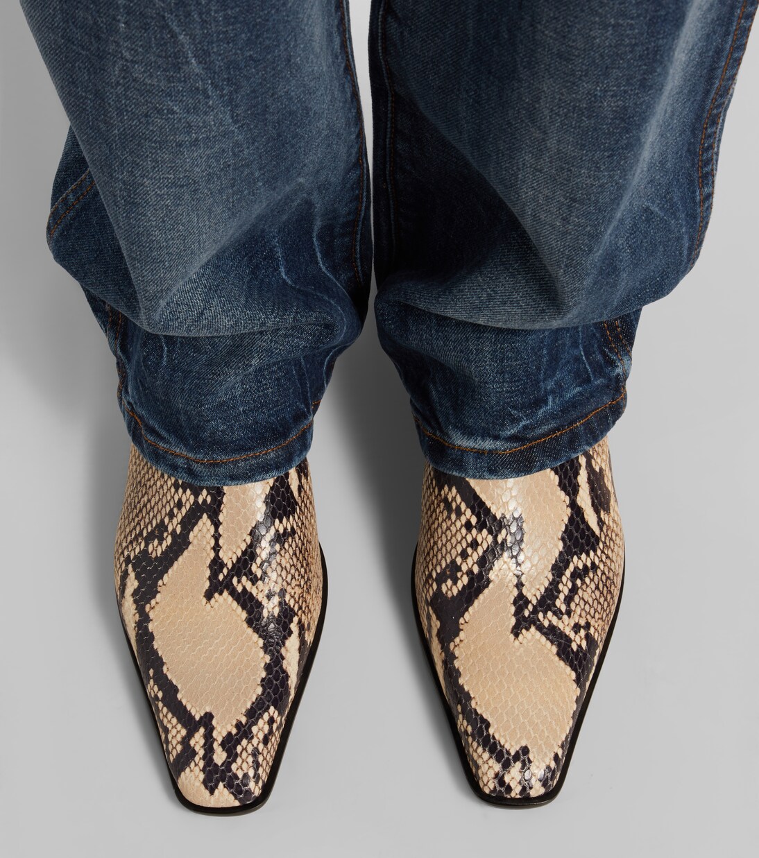 Bettina snake-print ankle boots | Paris Texas
