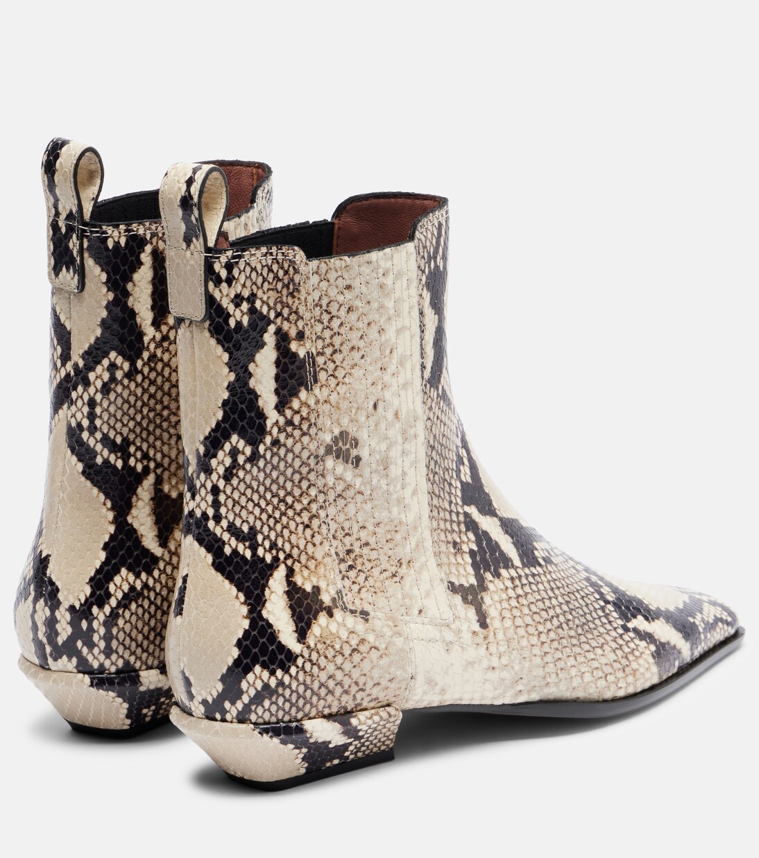 Bettina snake-print ankle boots | Paris Texas