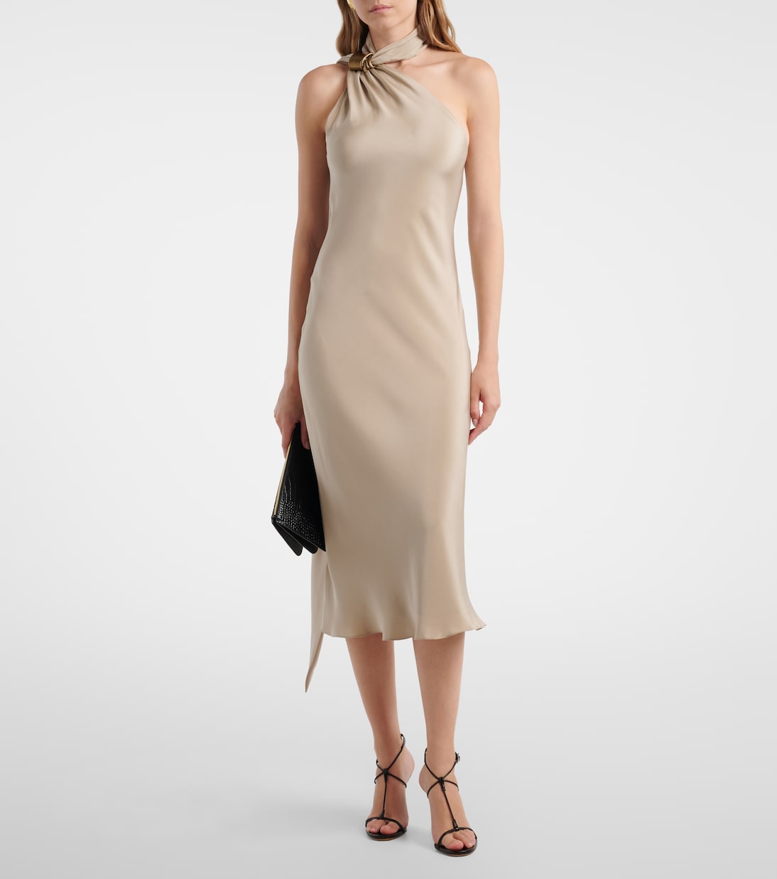 One-Shoulder-Maxikleid Elegante aus Seiden-Crêpe | Max Mara