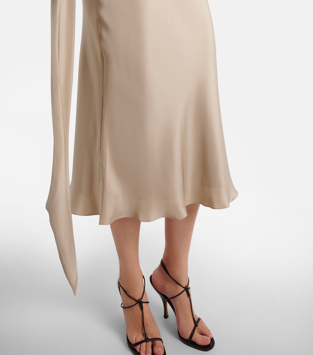 One-Shoulder-Maxikleid Elegante aus Seiden-Crêpe | Max Mara