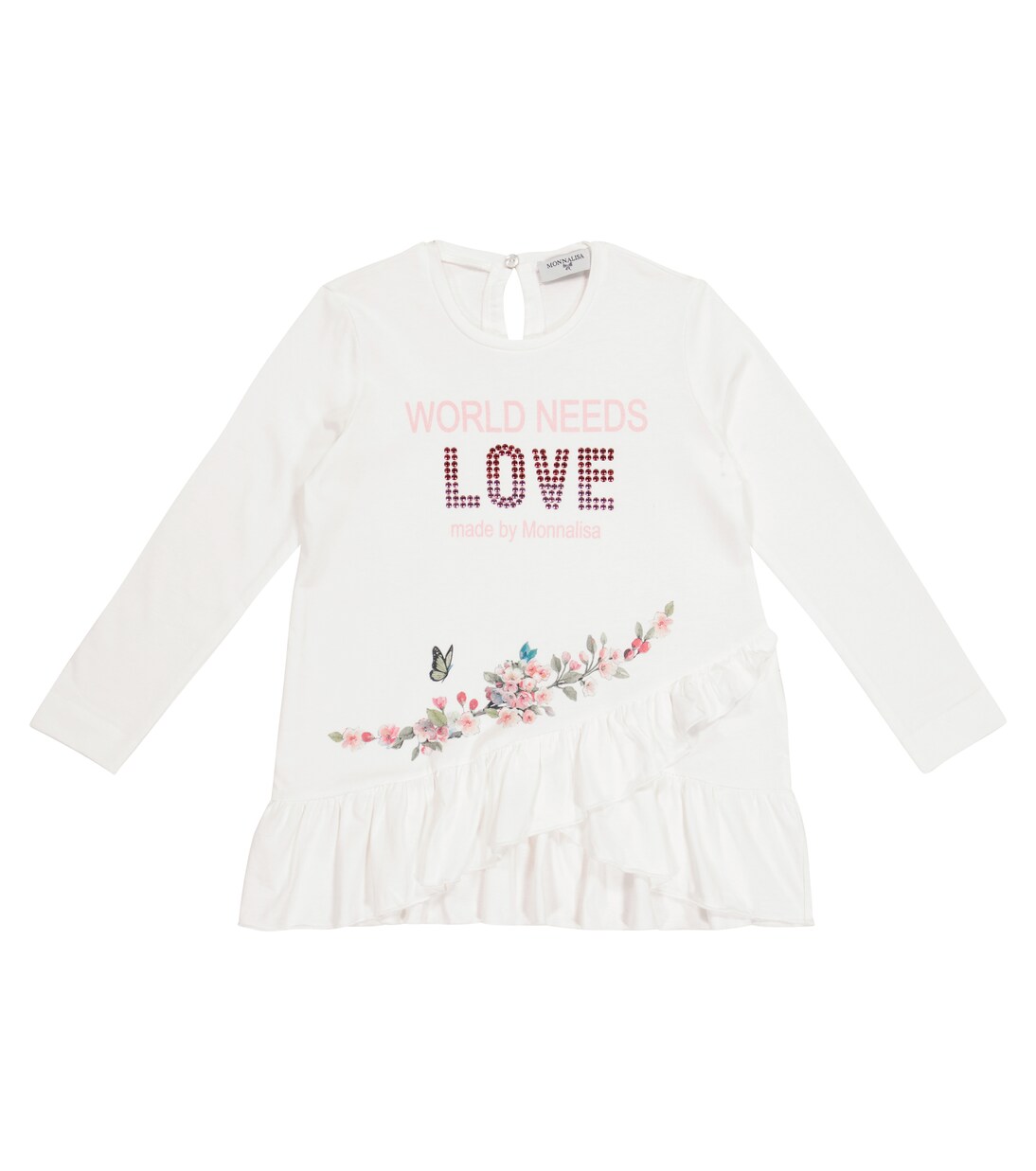 Printed cotton jersey top | Monnalisa