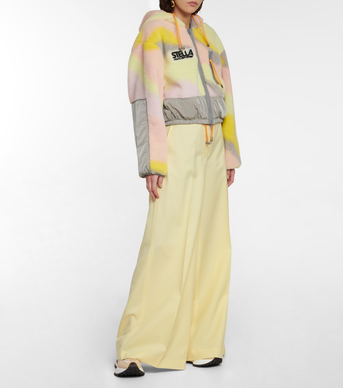 Pantalon ample à taille haute en laine | Stella McCartney