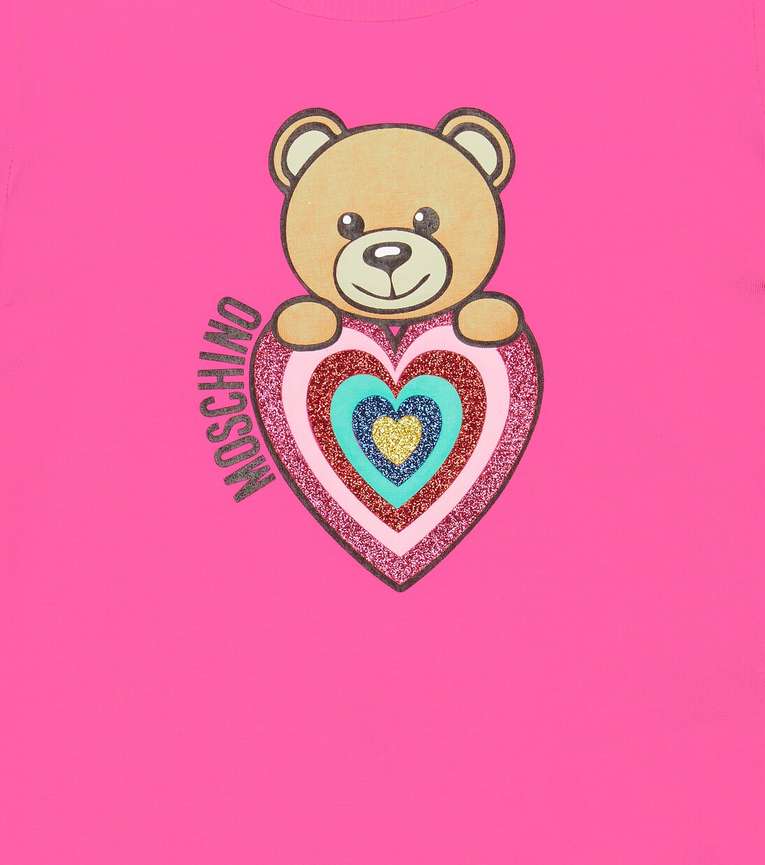 Glitter logo printed T-shirt | Moschino Kids