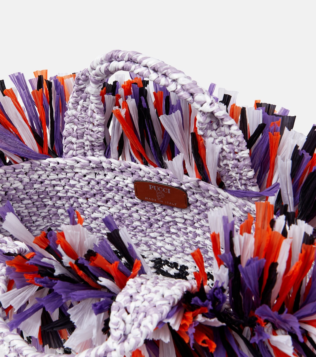 Logo Small raffia-trimmed tote | Pucci