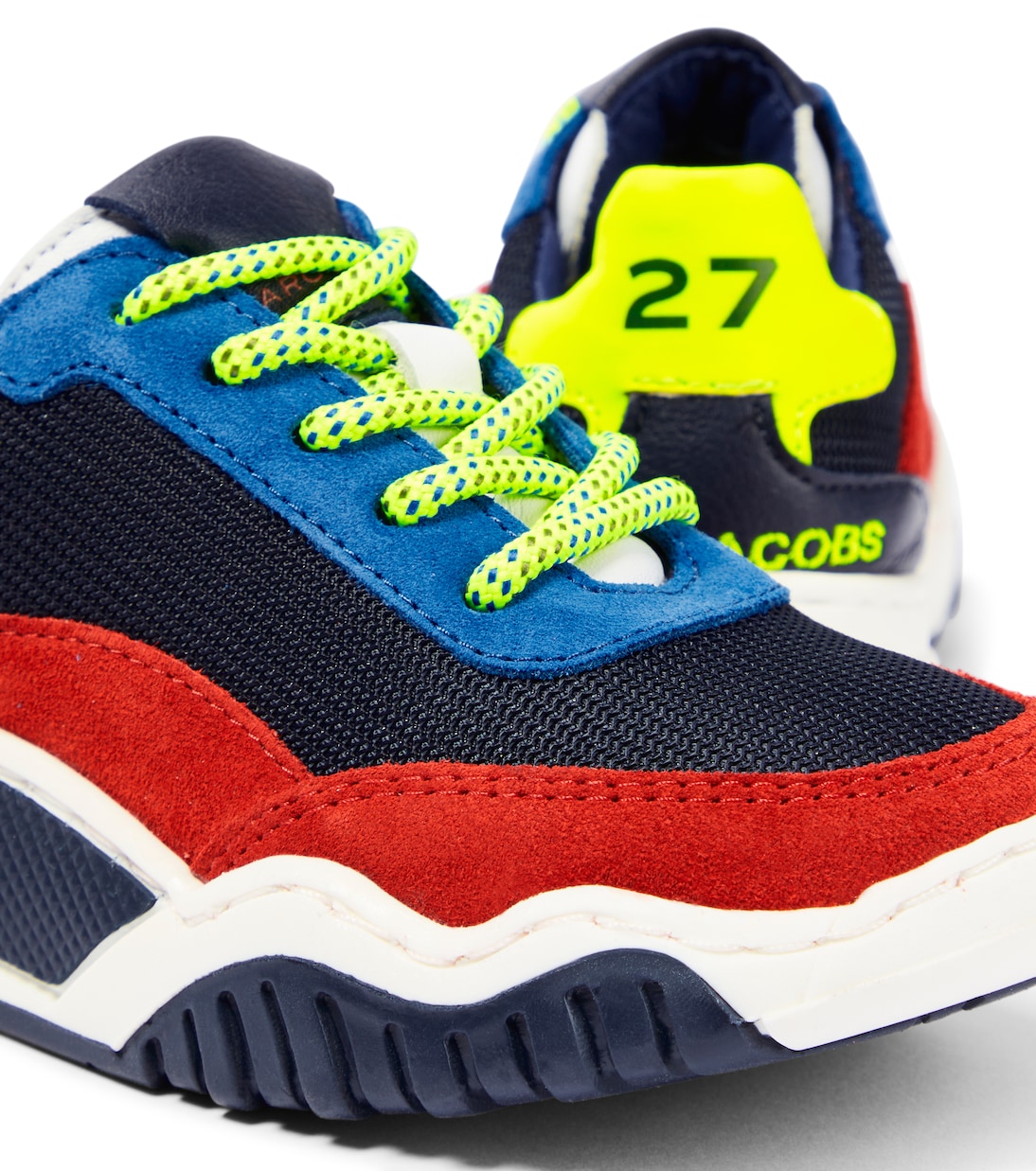 Canvas and suede lace-up sneakers | Marc Jacobs Kids