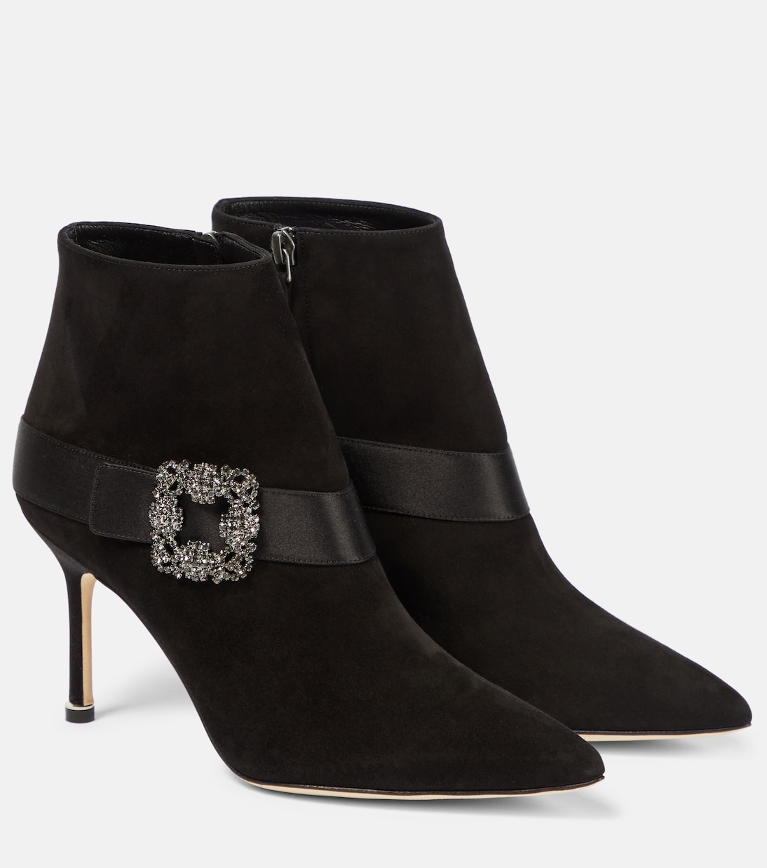 Plinianu embellished suede ankle boots | Manolo Blahnik