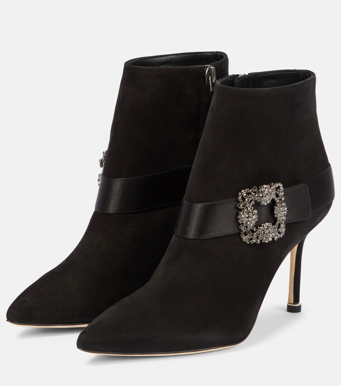 Plinianu embellished suede ankle boots | Manolo Blahnik