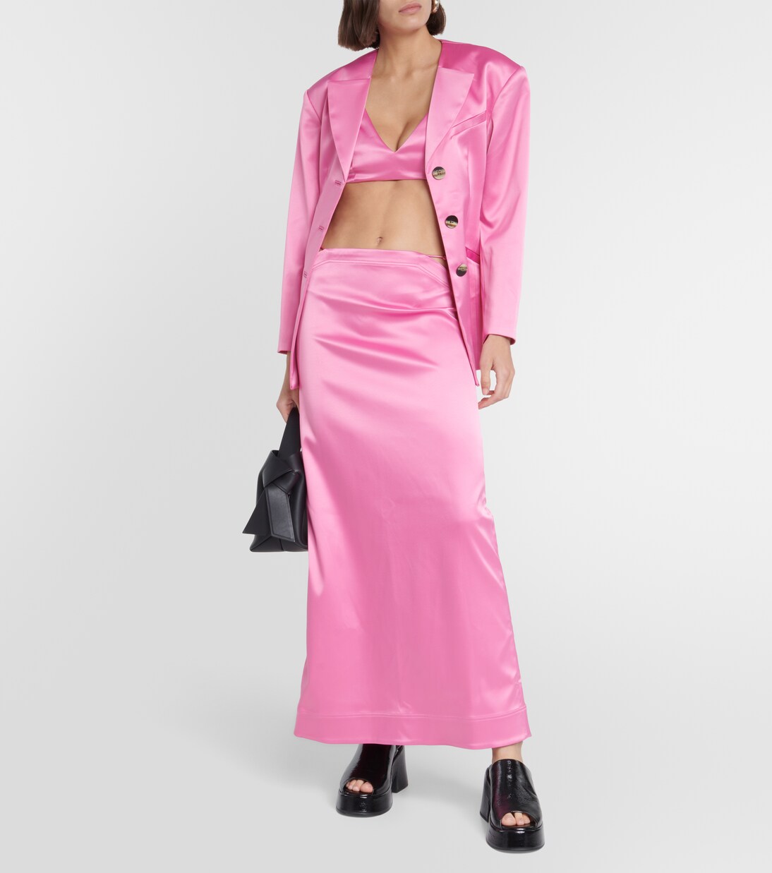 Minirock aus Satin | Ganni