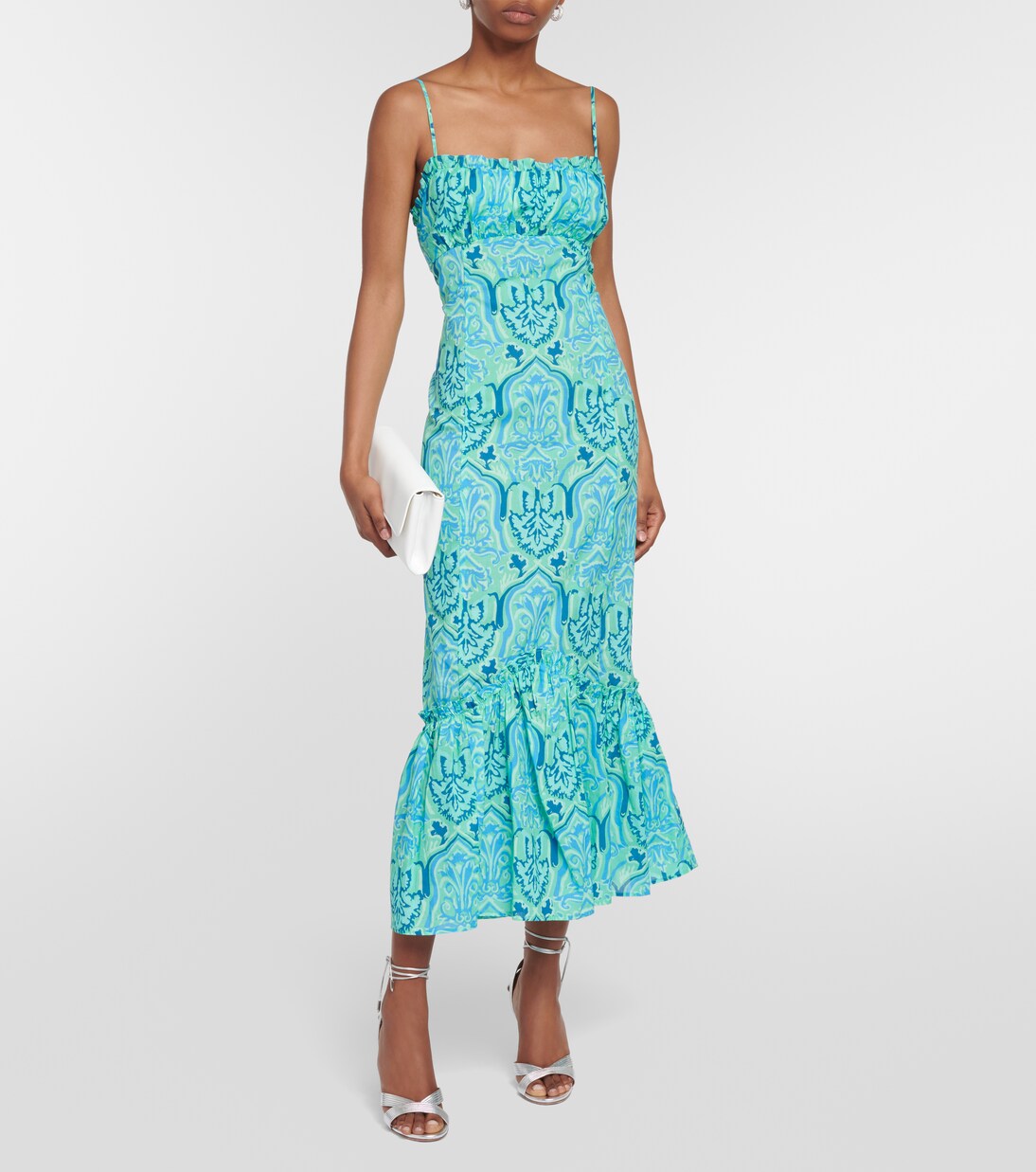 Robe midi Sorcha imprimée en coton | Rixo