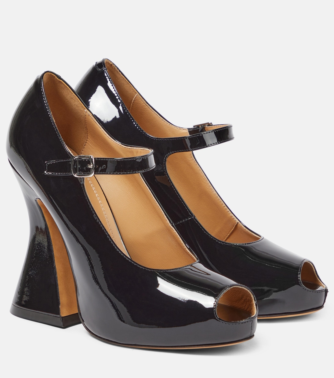 Peeptoe-Pumps aus Lackleder | Maison Margiela