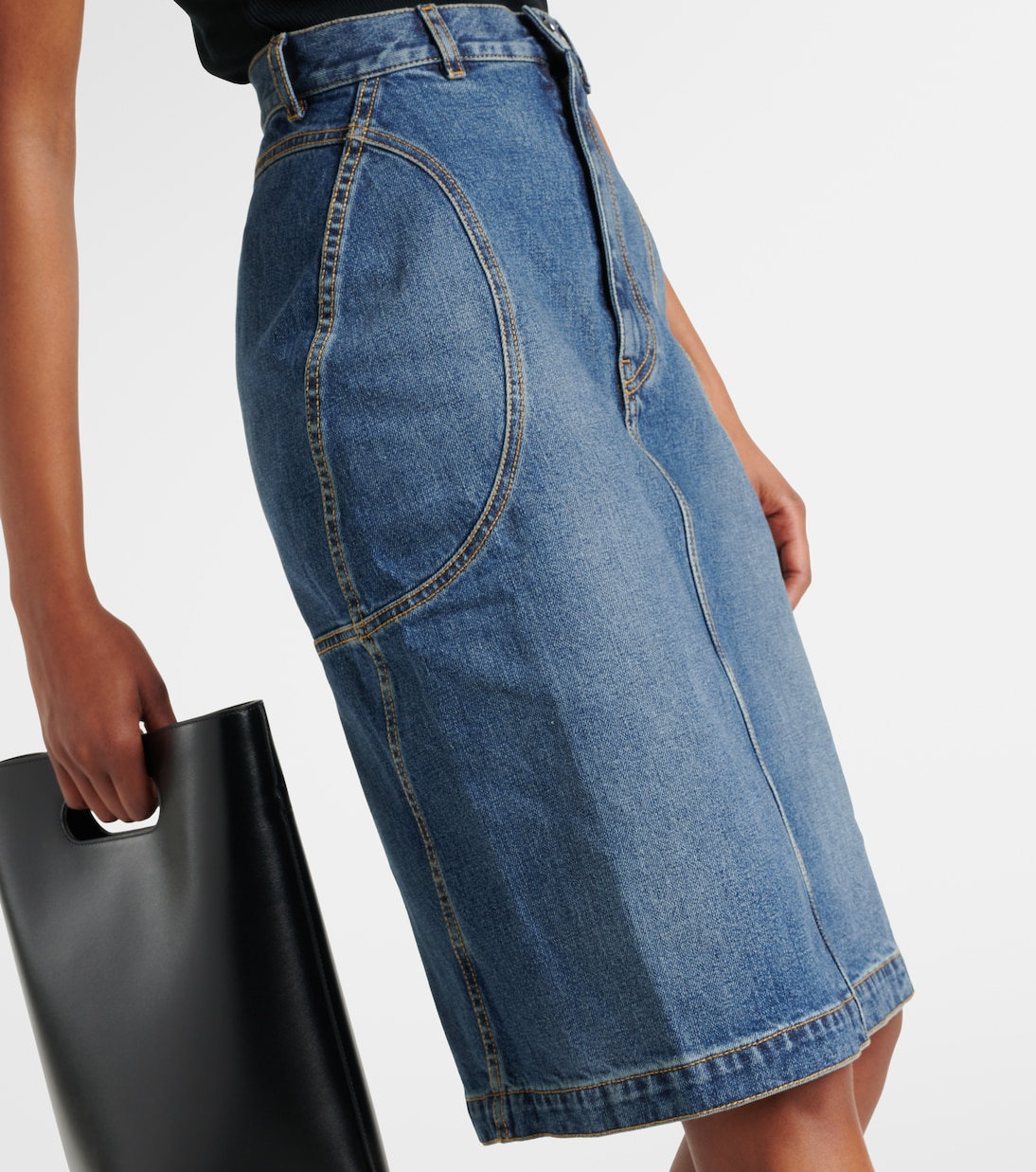 Gonna a tubino di jeans | Alaïa