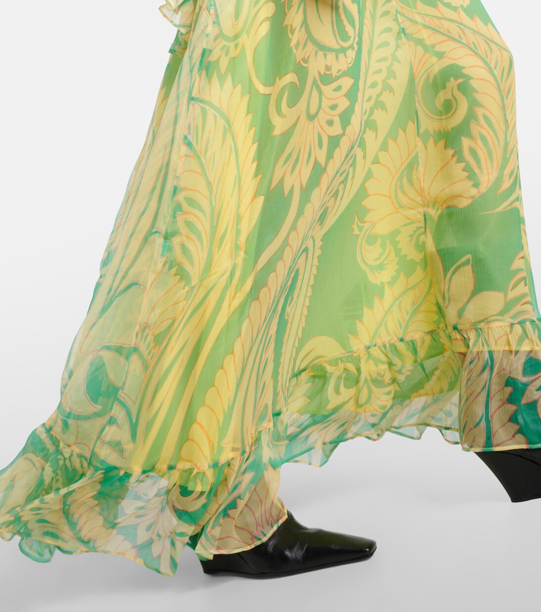 Robe longue imprimée en soie | Etro