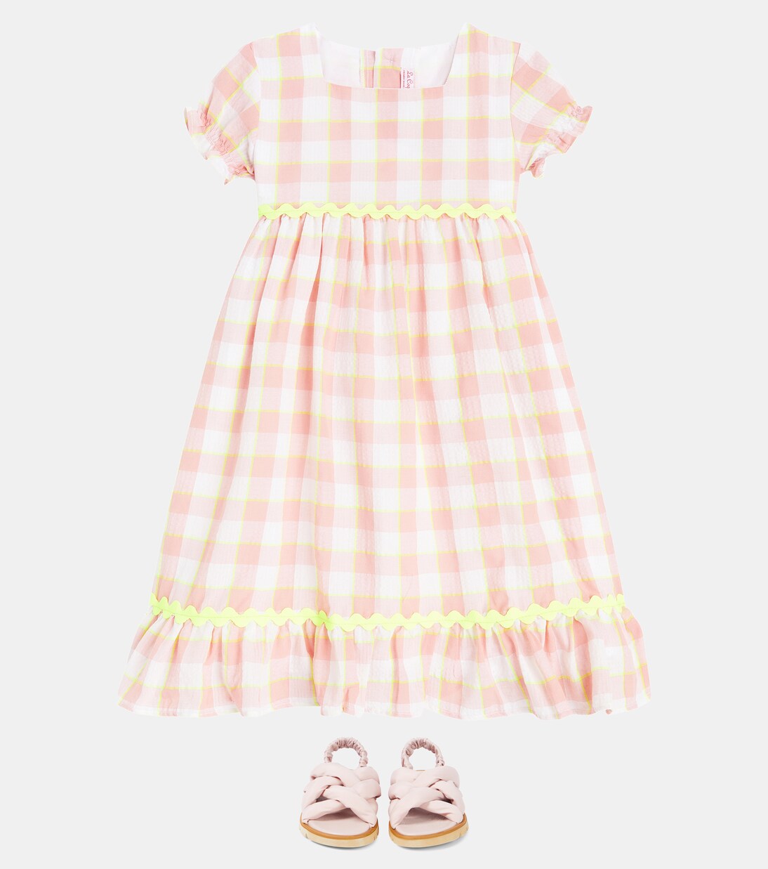 Robe Gabrielle en coton à carreaux | La Coqueta