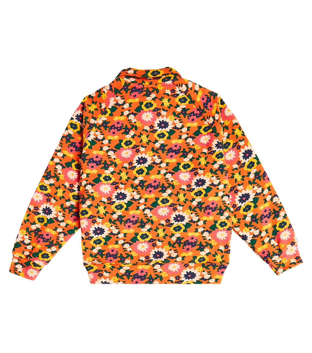 Seahorse floral cotton half-zip sweater | The Animals Observatory