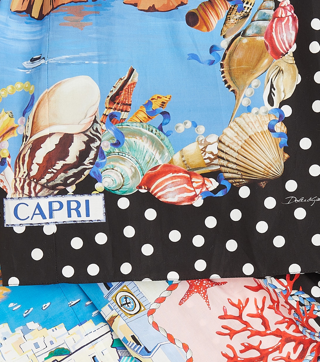 Capri printed cotton poplin skirt | Dolce&Gabbana Kids