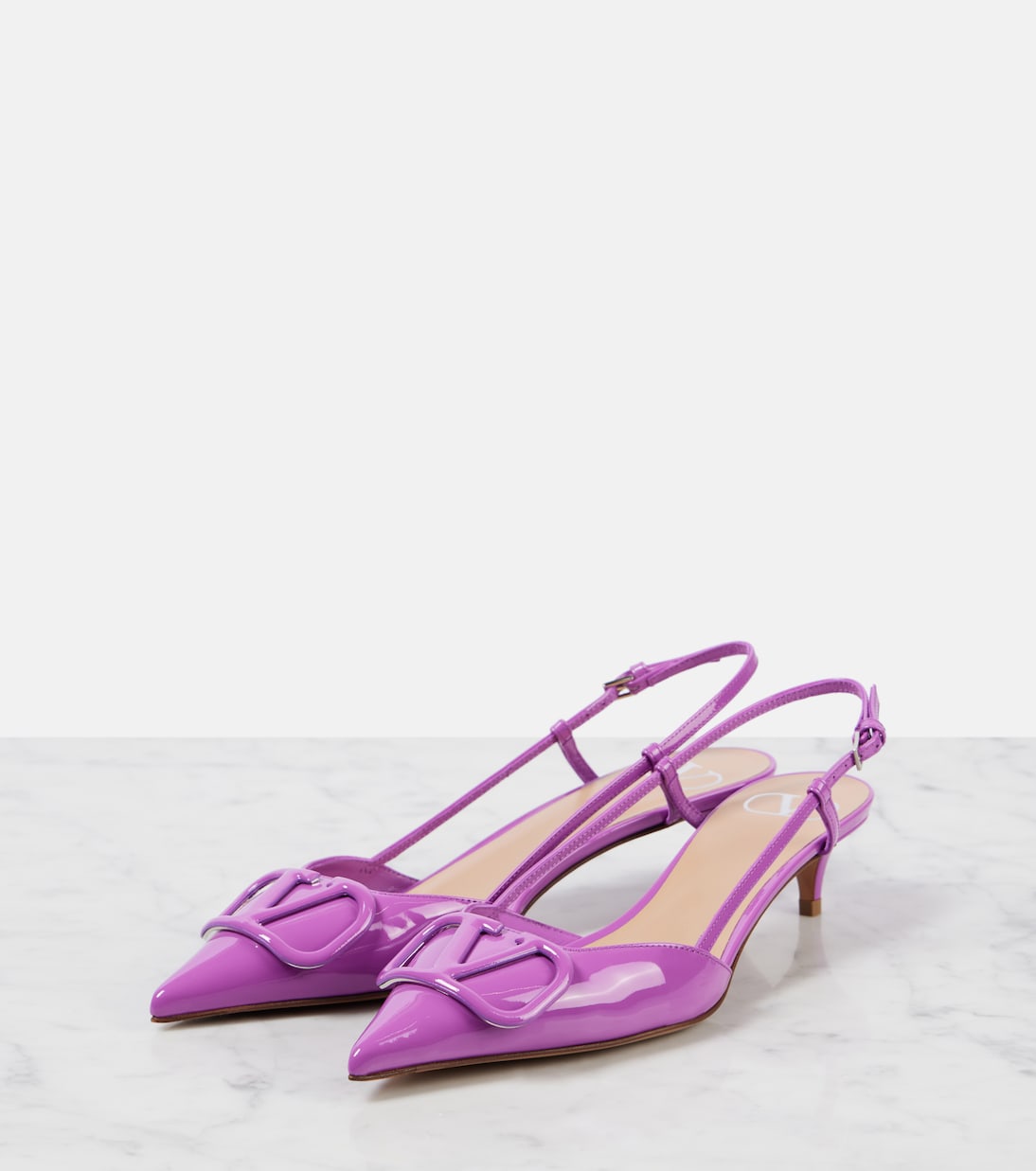 Slingback-Pumps VLogo Signature aus Lackleder | Valentino Garavani