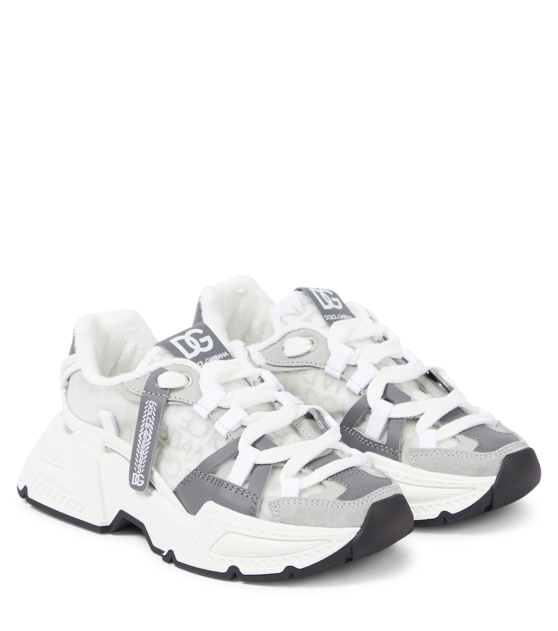 Airmaster DG leather-trimmed sneakers | Dolce&Gabbana Kids