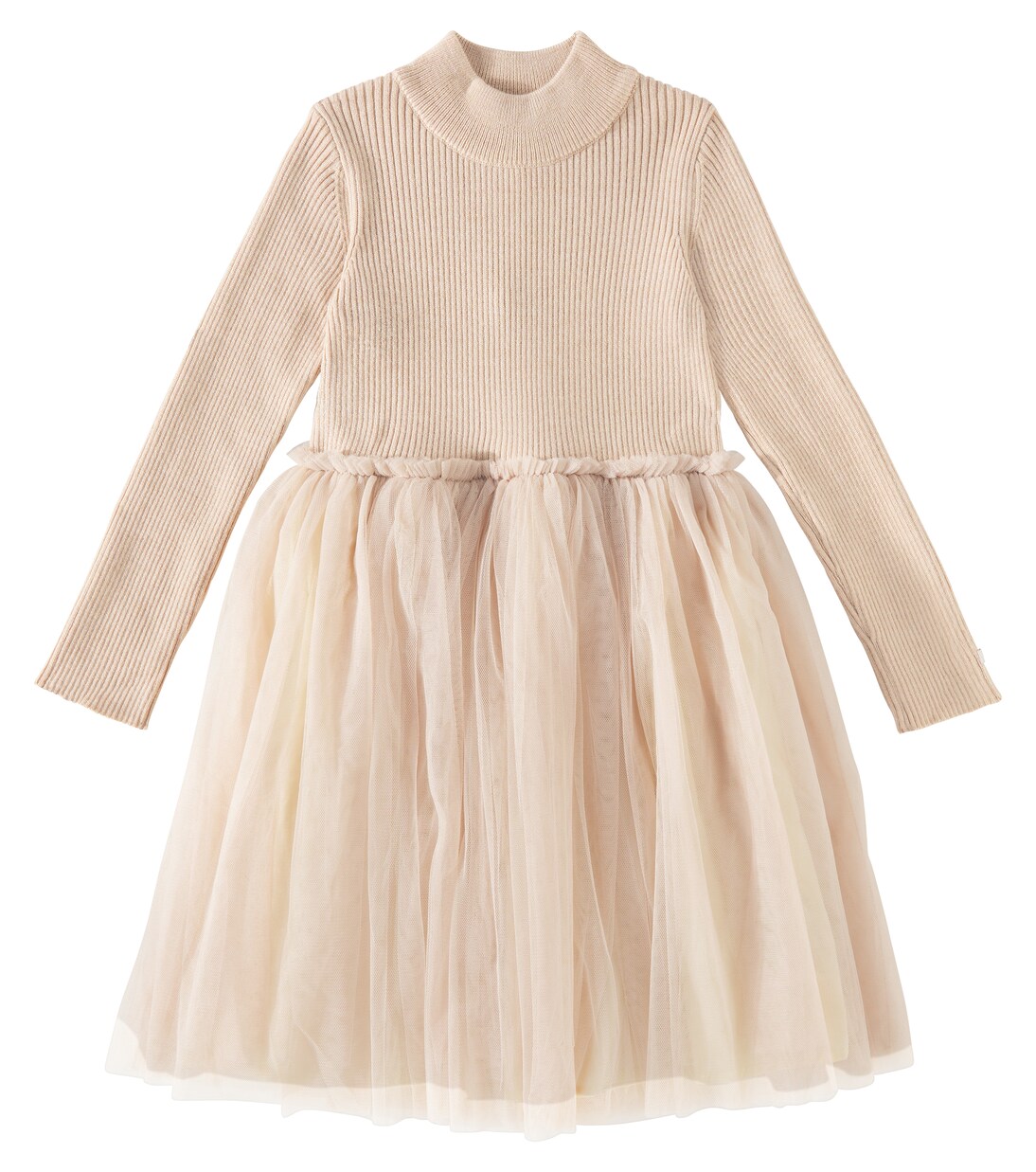 Lotus tulle and wool-blend dress | Donsje