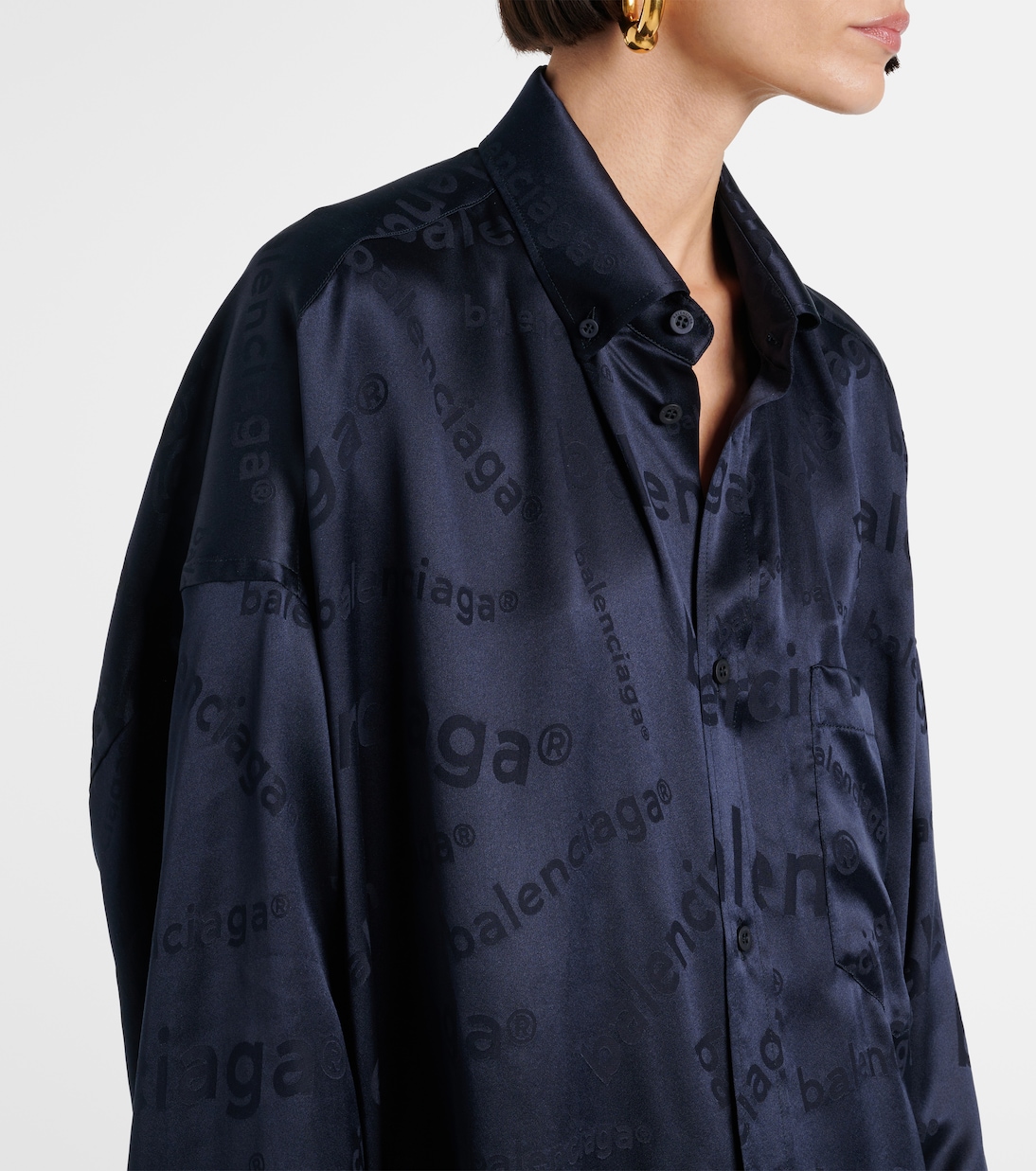 Chemise Cocoon en soie | Balenciaga