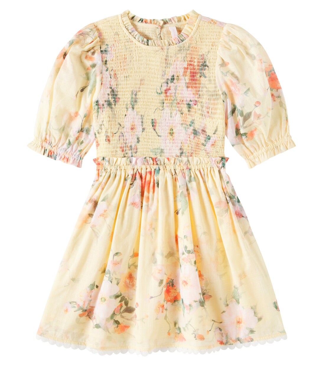 Everley Shirred Bodice cotton dress | Zimmermann Kids