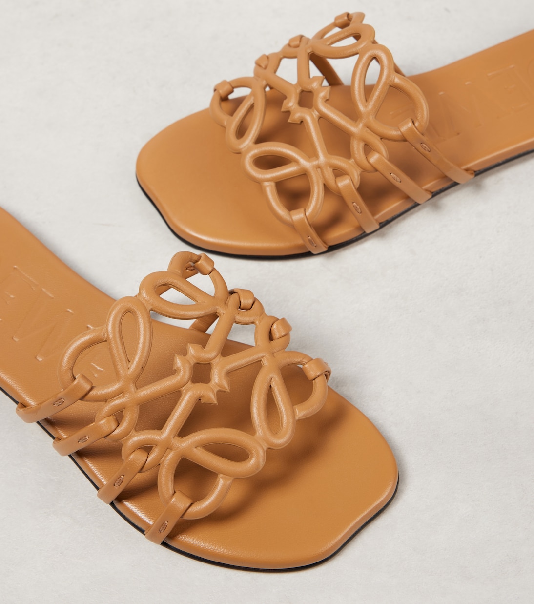 Petal Anagram leather slides | Loewe