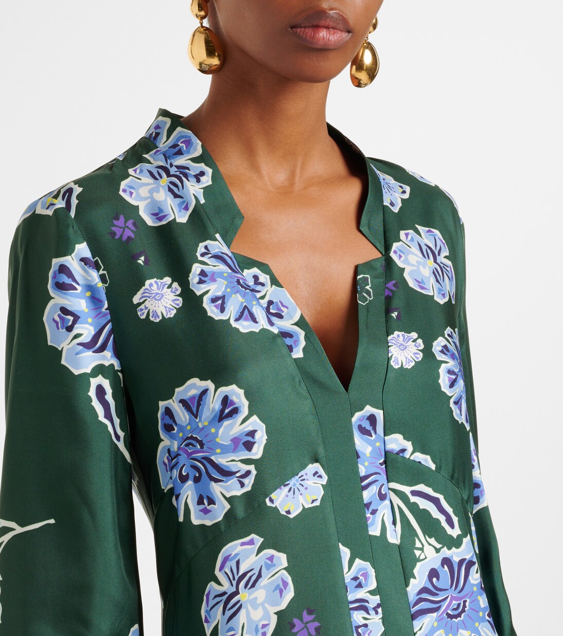 Robe midi Big Garden en soie à fleurs | Dorothee Schumacher