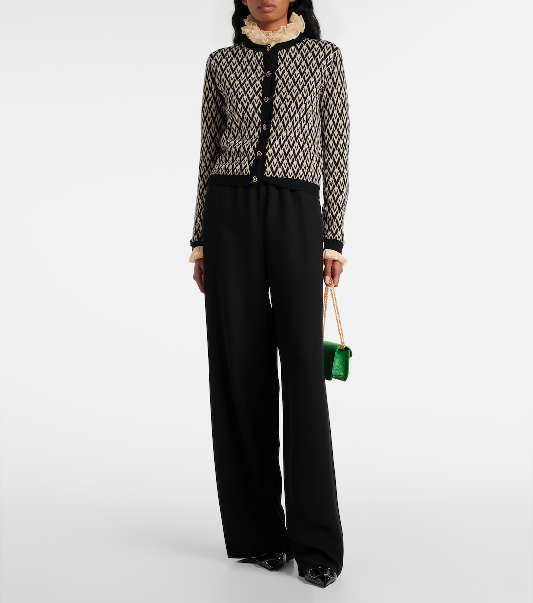 Weite Hose aus Cady Couture | Valentino