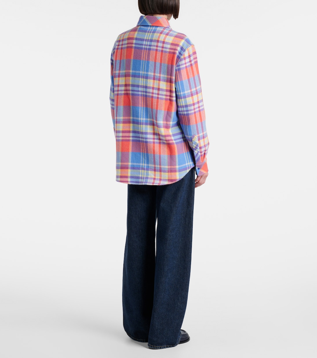 Chemise Creator en cachemire à carreaux | God's True Cashmere