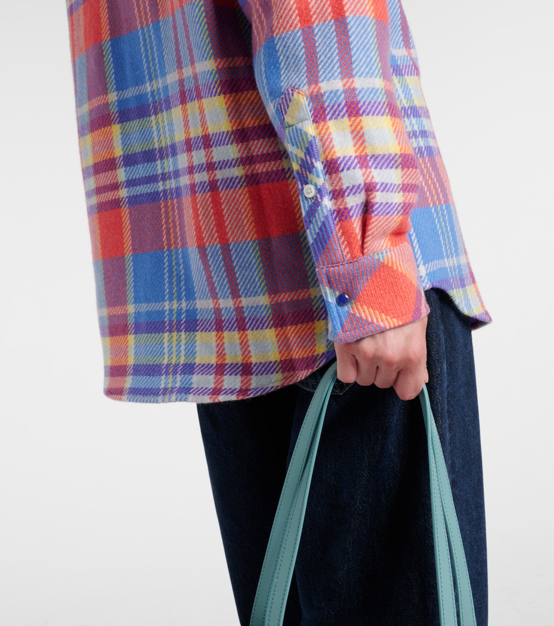 Chemise Creator en cachemire à carreaux | God's True Cashmere