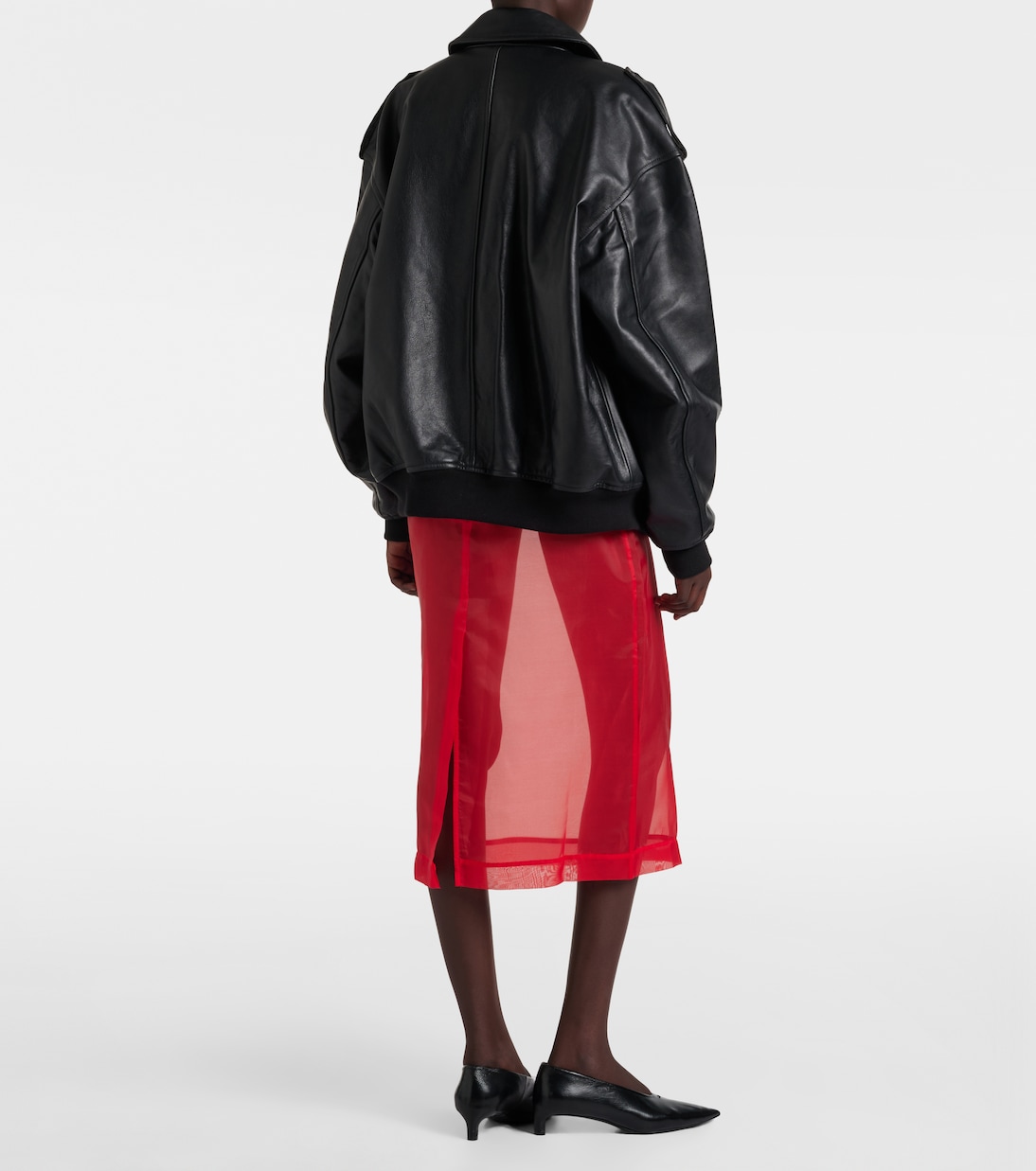 Midirock Peri aus einem Seidengemisch | The Frankie Shop